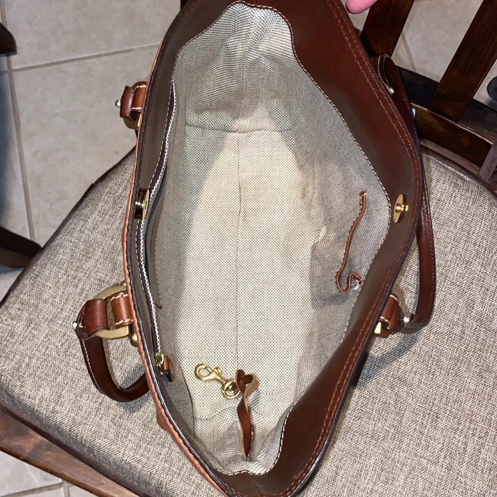 Dooney & Bourke Pumpkin Burnt Orange Monogram Canvas Small Tote,New without tags - Picture 12 of 15